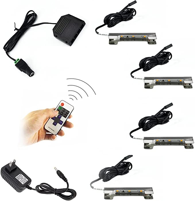 Aiboo LED Glass Edge Clip Lights with Remote & Power Adapter – AIBOO