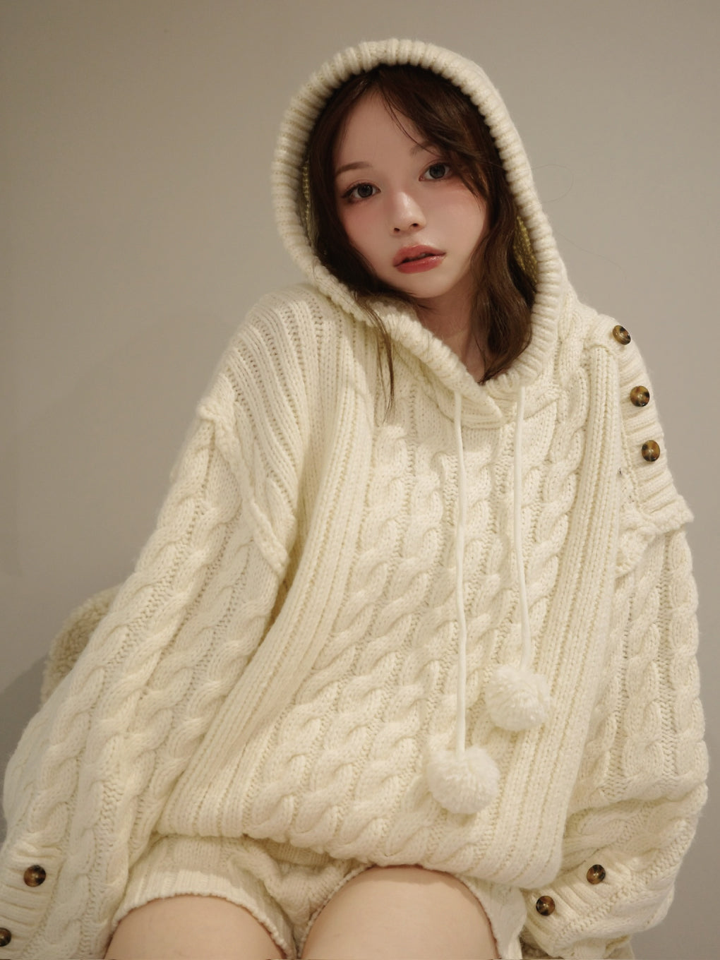 ANDMARY】Yara cable knit set up