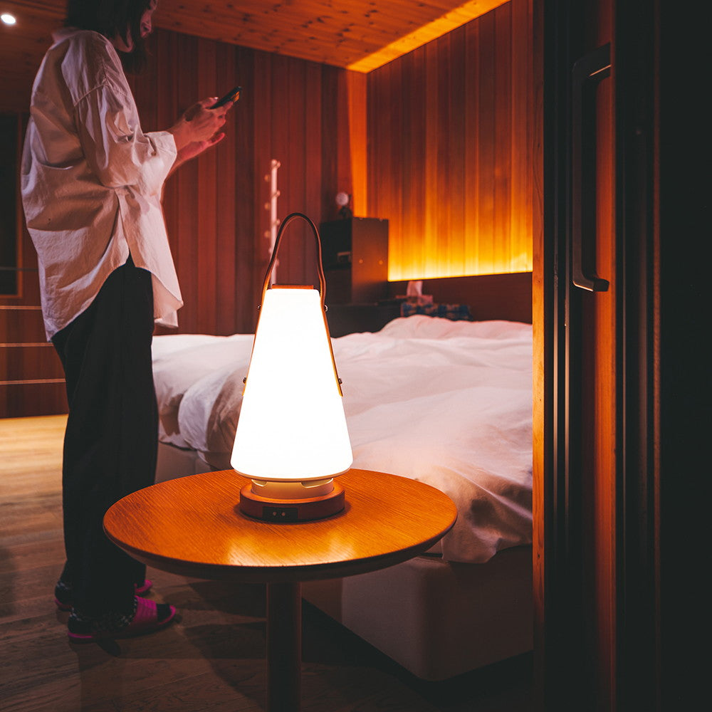 ギフトカード】「MoriMori」ROOMS レザーハンドル（LEDランタン