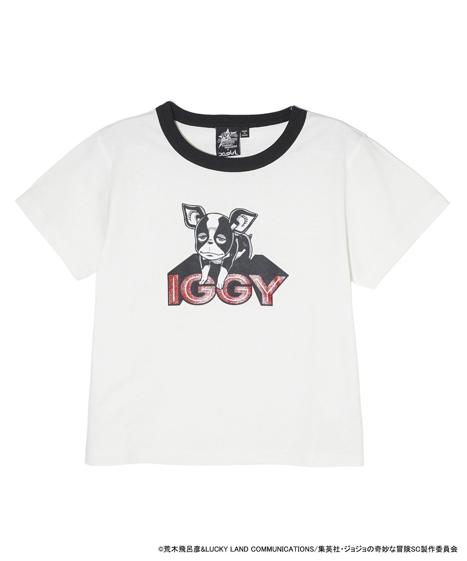 X-girl×ジョジョの奇妙な冒険SC IGGY S/S BABY TEE – calif（カリフ