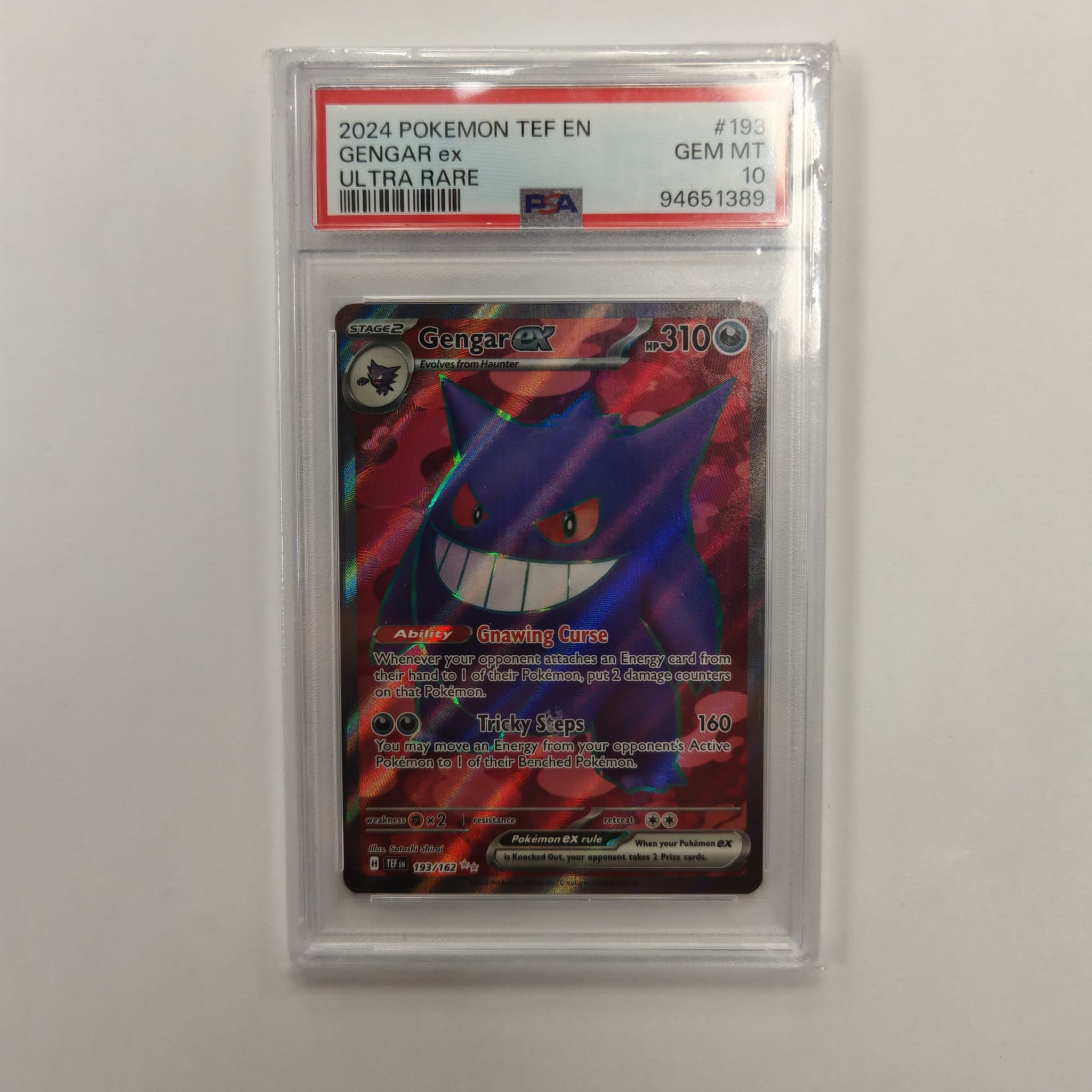 2024 Pokemon Temporal Forces Gengar EX PSA Gem Mint 10 Preowned