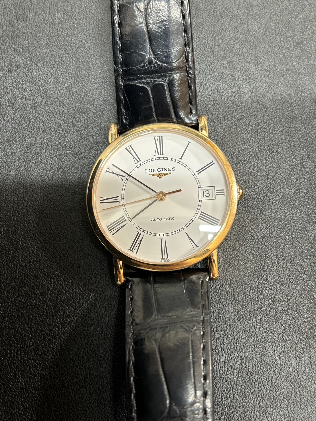 LONGINES】ロンジン エレガント アリゲーターレザー ユニセックス