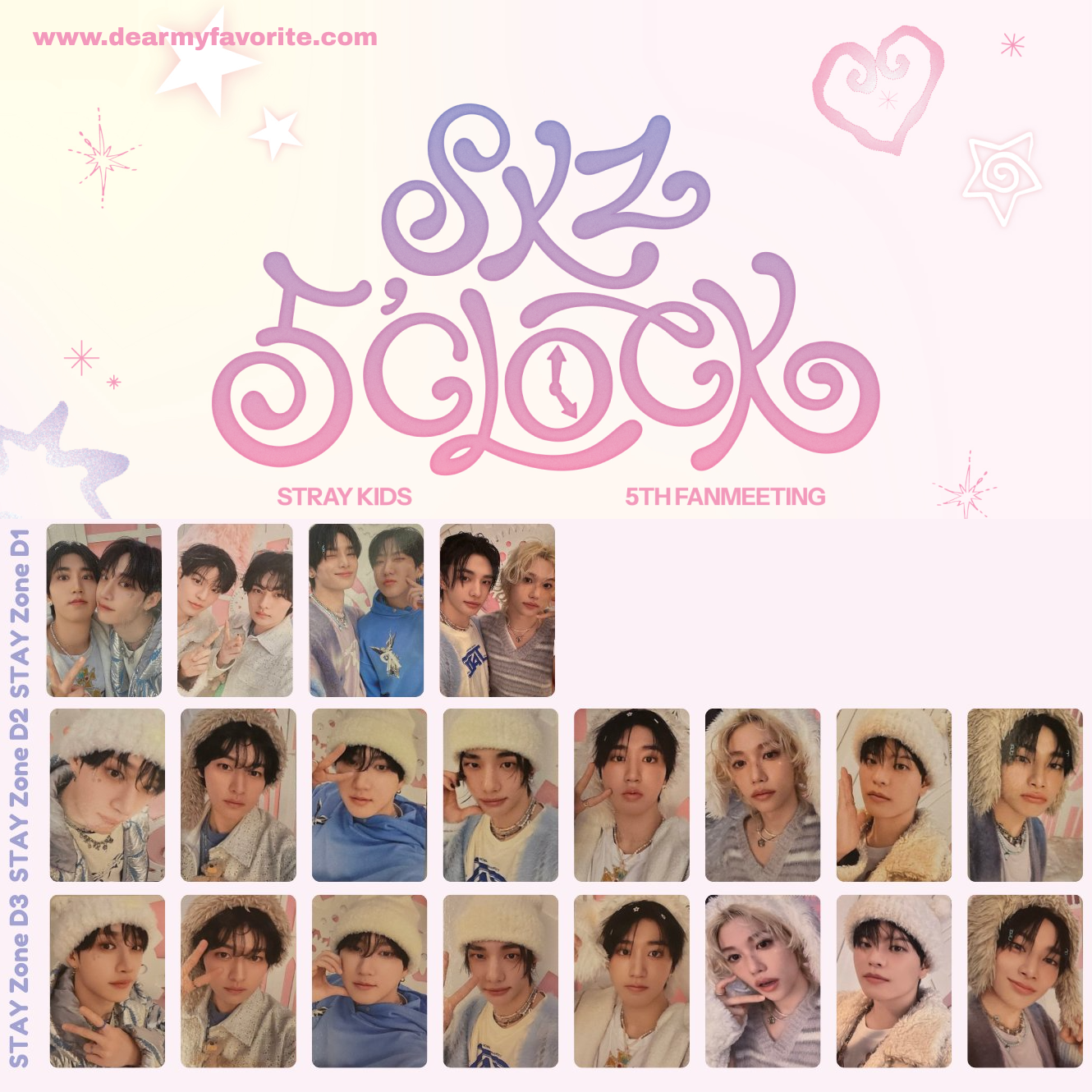 ON HAND] Stray Kids 5TH FANMEETING SKZ 5'CLOCK OFFICIAL STAY ZONE