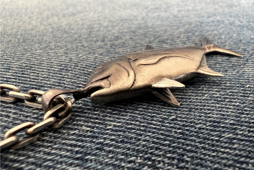 Eldorado ロウニンアジ（GT）3D シルバーネックレス | 釣り針