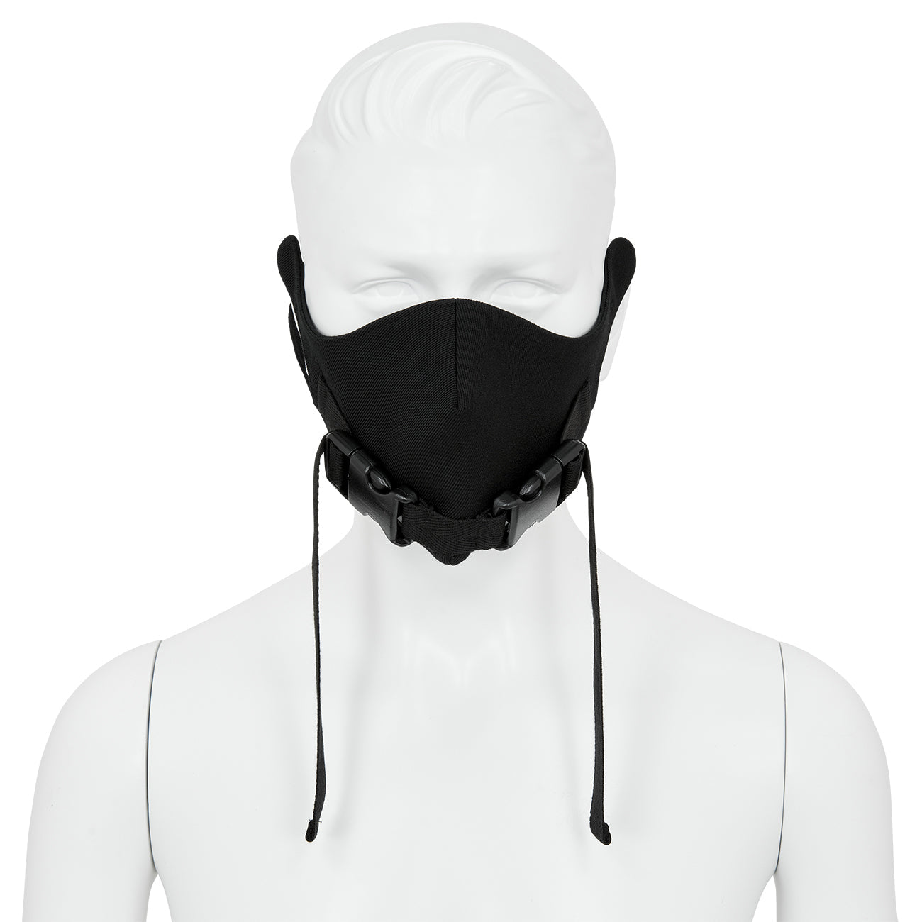 MASK WITH BUCKLE BLACK - Yohji Yamamoto POUR HOMME(ヨウジ ヤマモト