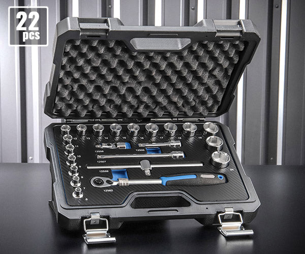 シグネット 3/8DR 22PC 伸縮ラチェットハンドル採用ソケットレンチ