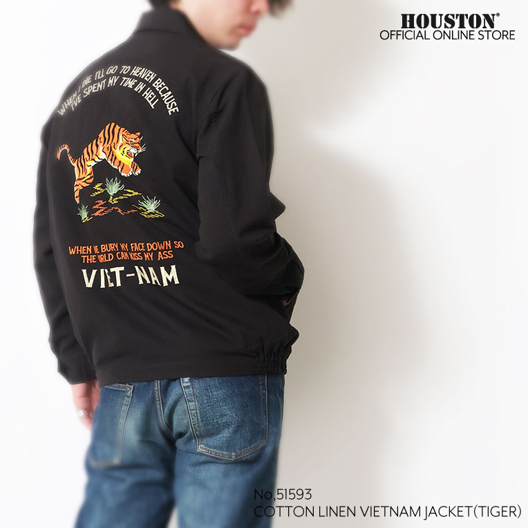 HOUSTON / ヒューストン 51593 COTTON LINEN VIETNAM JACKET(TIGER