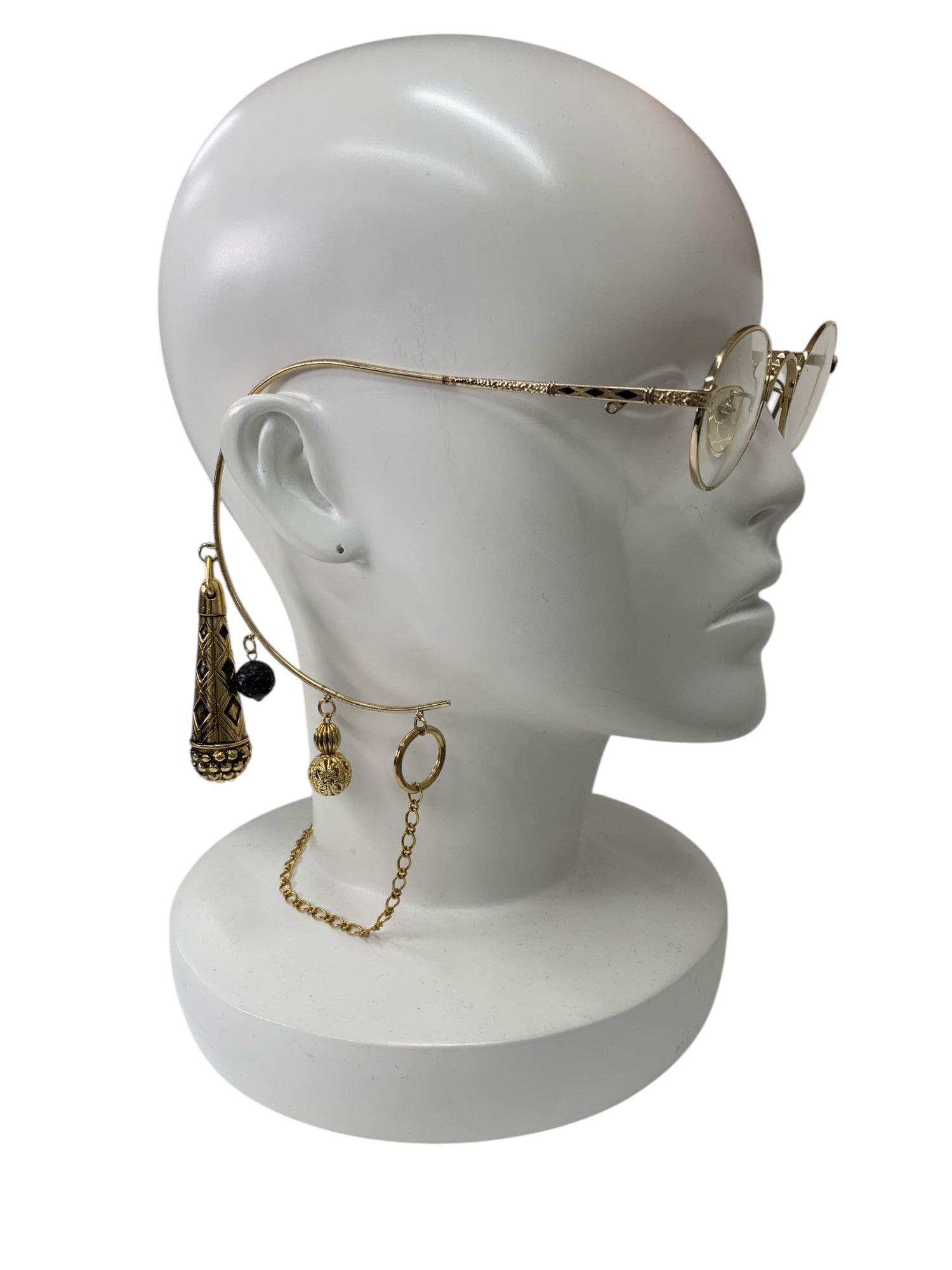 ジャンポールゴルチエ 55-9604 メガネ ゴールド チャーム付き オーバル