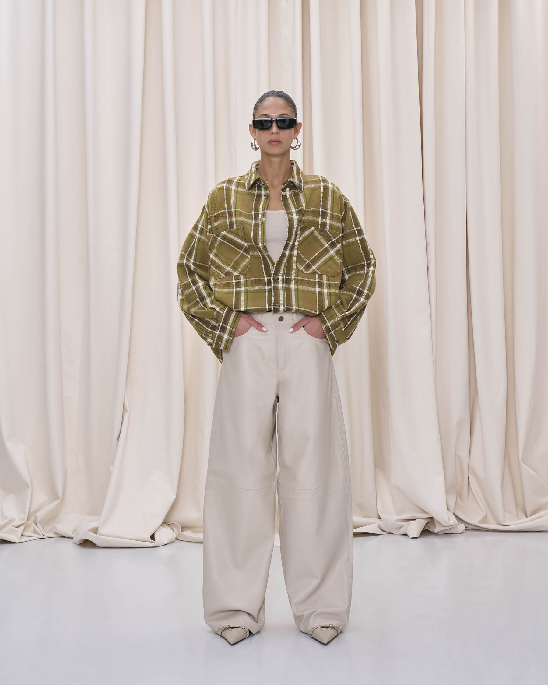NELSON CHECK 99 SHIRT // MILITARY – Haikure