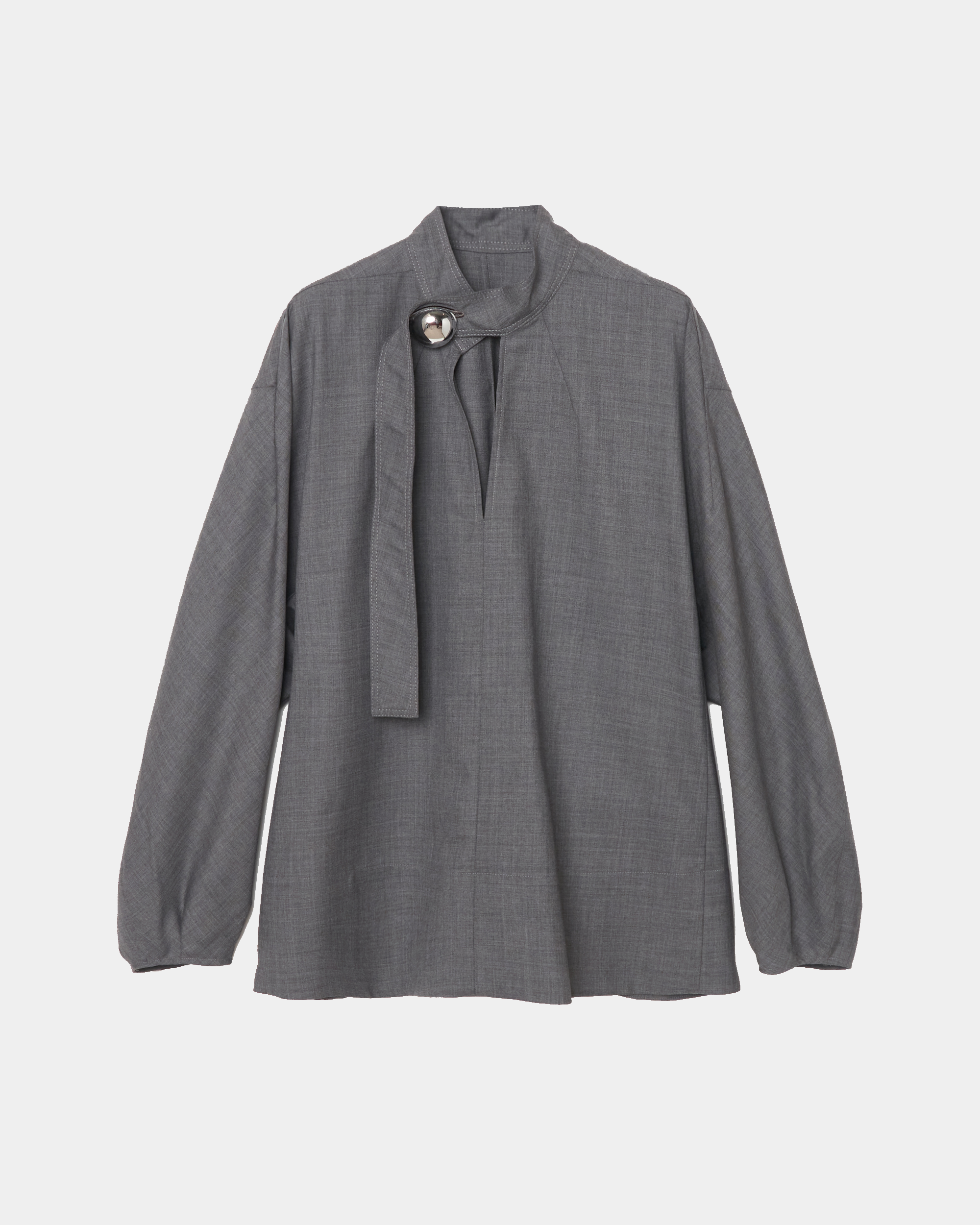 HEPBURN - WOOL BLOUSE WITH BUTTON – HARUNOBUMURATA