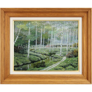 早瀬 遼 『白樺林』 油彩画 - 北海道画廊