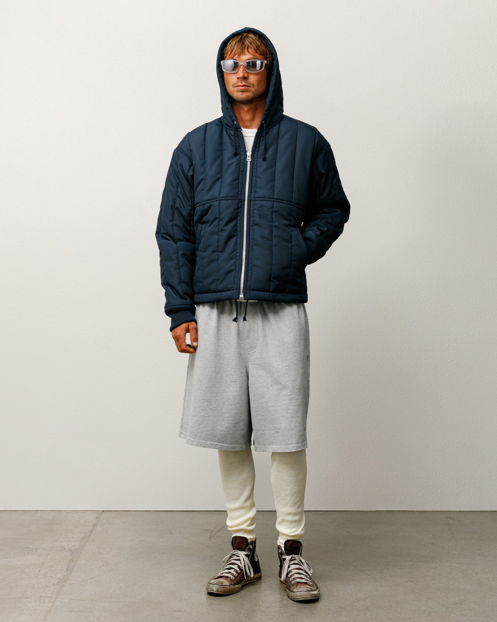 Quilted Nylon Work Jacket – Navy | Outerwear | Stüssy Japan