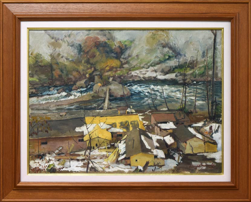 村田丹下「層雲峡（渓）」油絵・P12号 絵画買取・販売の小竹美術