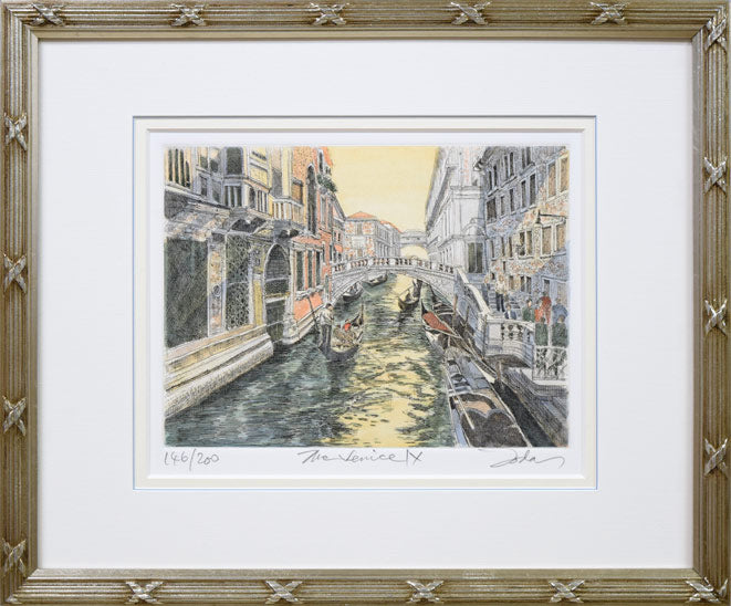 織田義郎「The Venice Ⅳ」銅版画に手彩色 絵画買取・販売の小竹美術