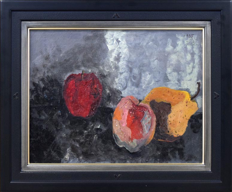 高間惣七「静物画（果物）」油絵・F6号 絵画買取・販売の小竹美術