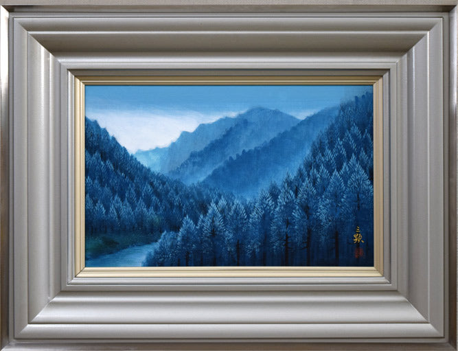 戸田三顕「緑韻」日本画・P4号 絵画買取・販売の小竹美術