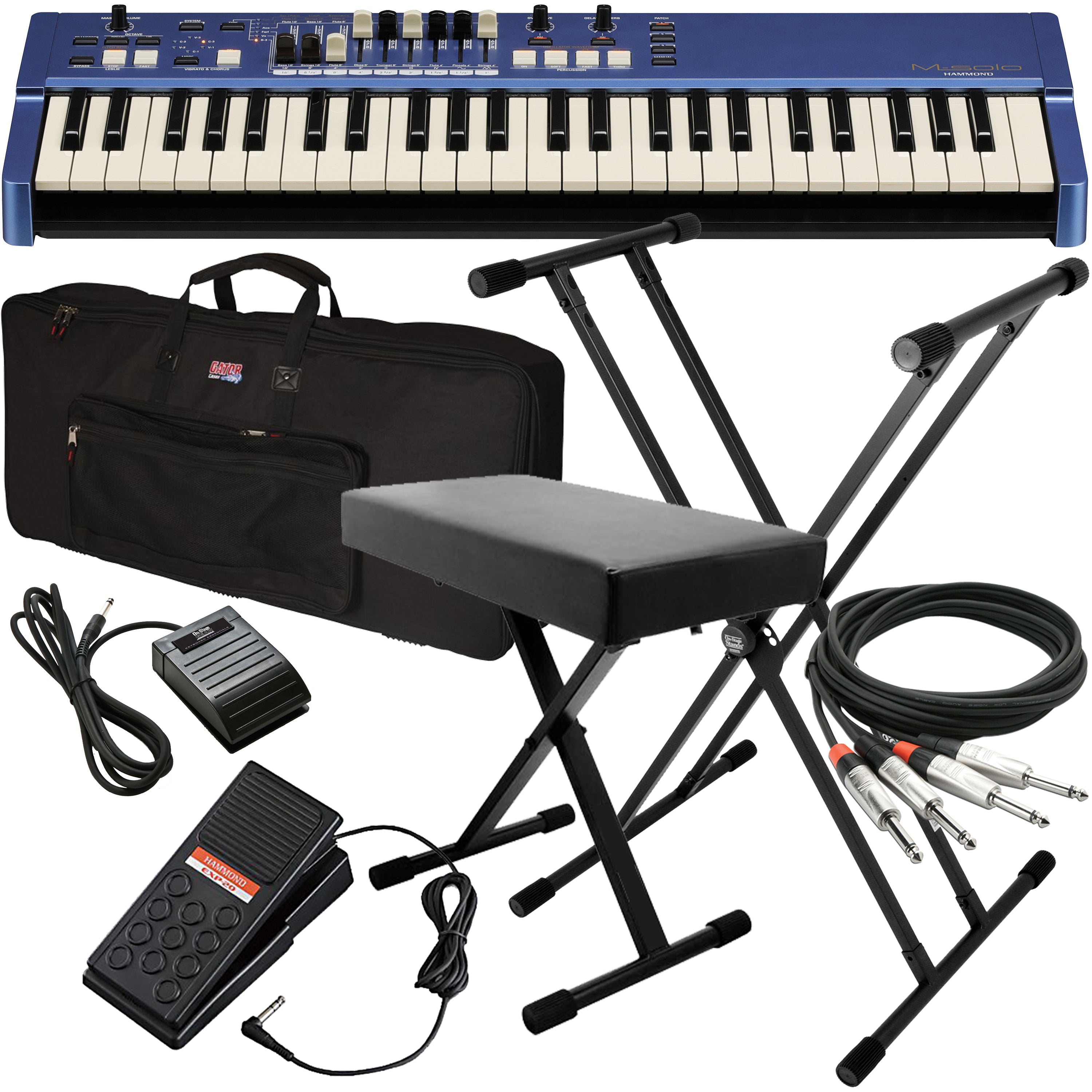 Hammond M-solo Organ - Blue STAGE KIT – Kraft Music