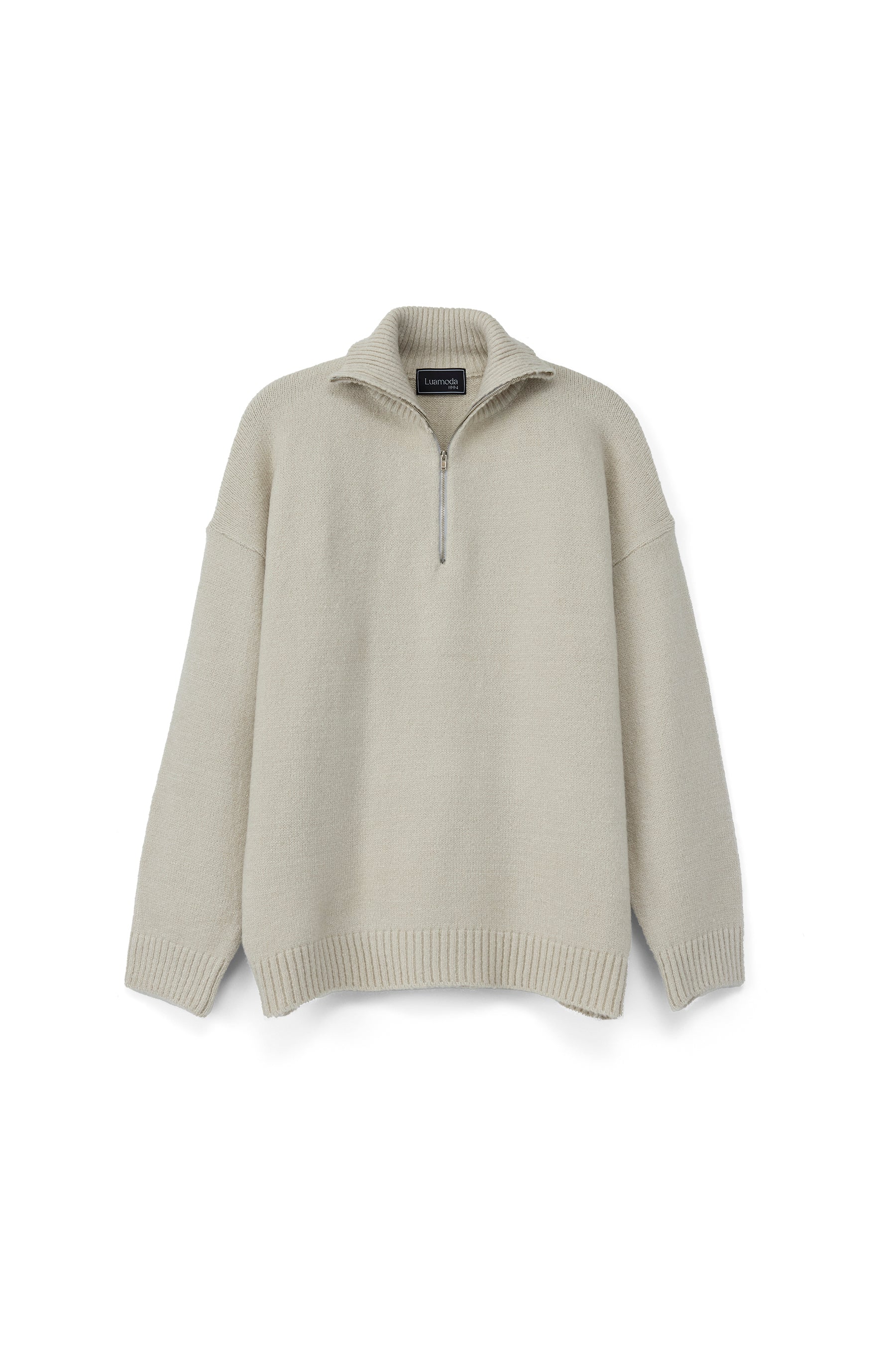 Half Zip Knit Pullover（IVORY） – Luamoda