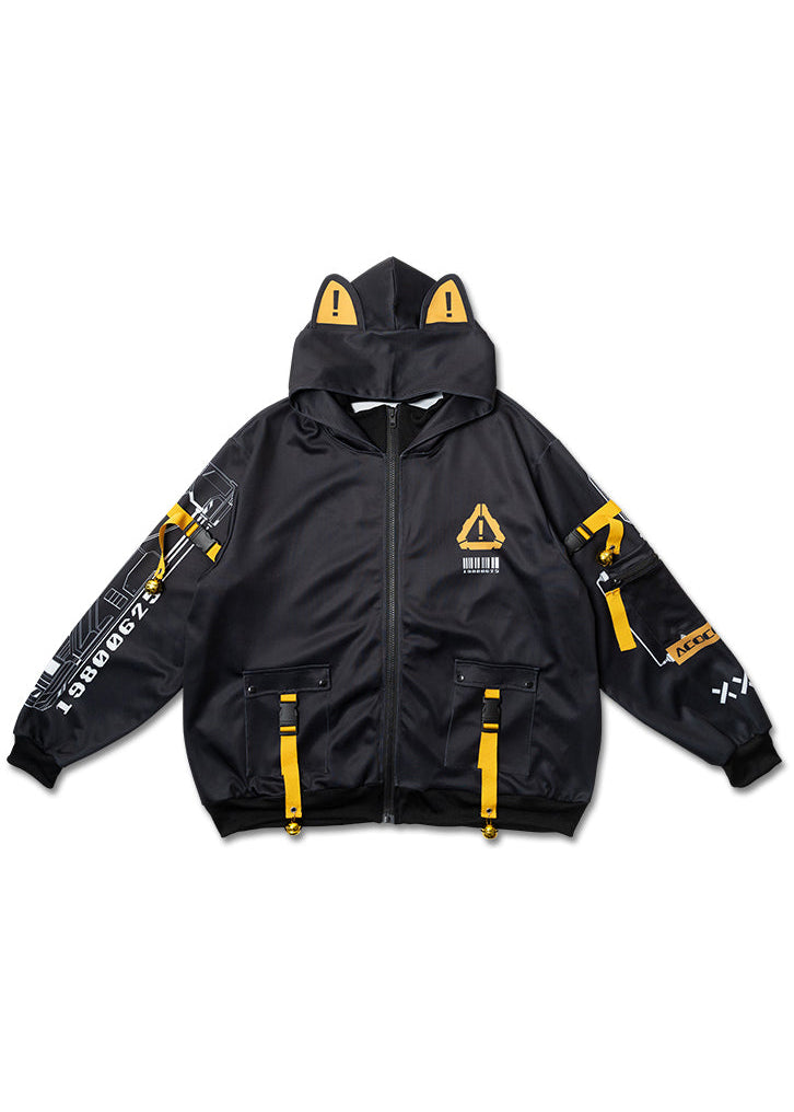 ACDC RAG Error Code Cyberpunk Tech Oversized Black Yellow Jacket