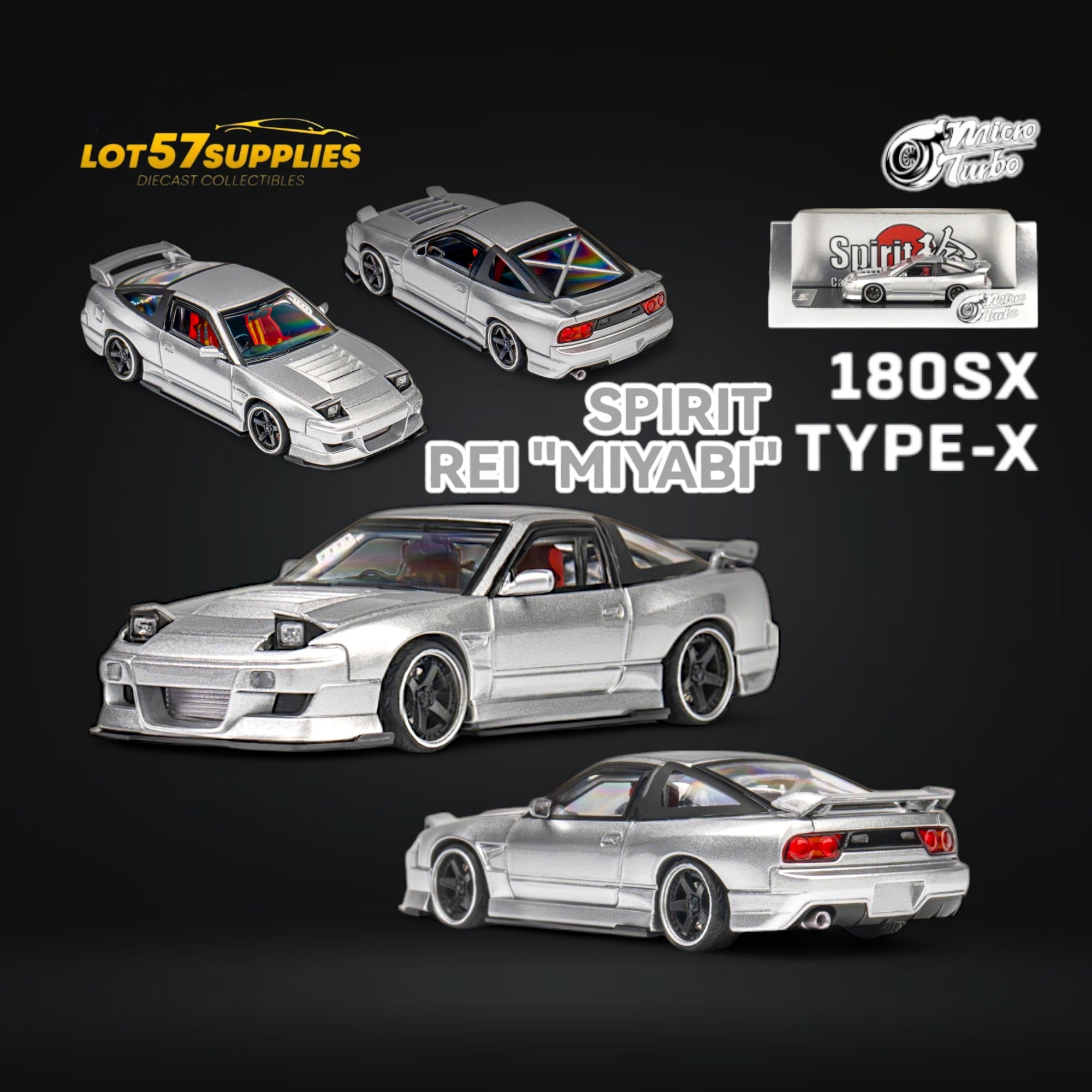 MicroTurbo Nissan 180SX Miyabi 1:64 Diecast | LOT57 Supplies