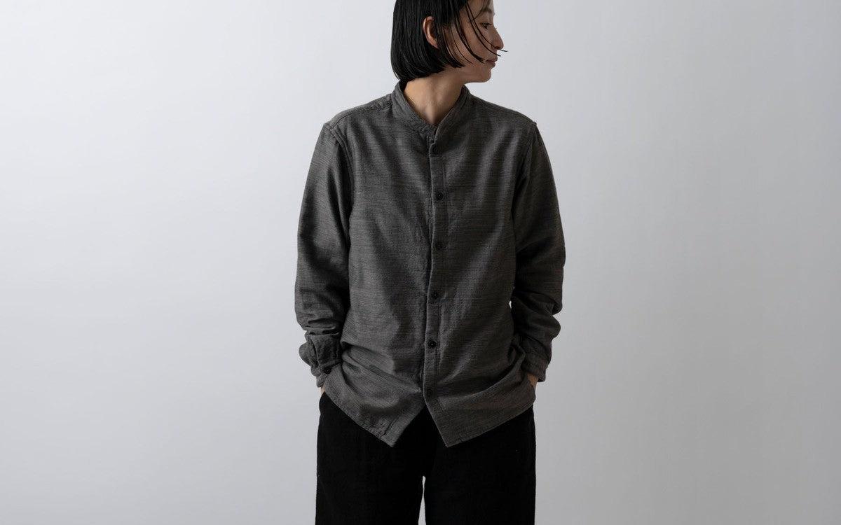 MITTAN / 毛綿三重織シャツ 灰がさね SH-112 / unisex – PINT_MN