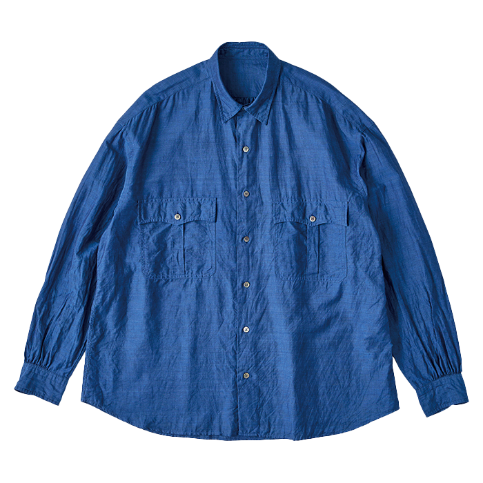 ROLL UP LINEN COTTON SHIRT (CANCLINI)（ロール アップ リネン