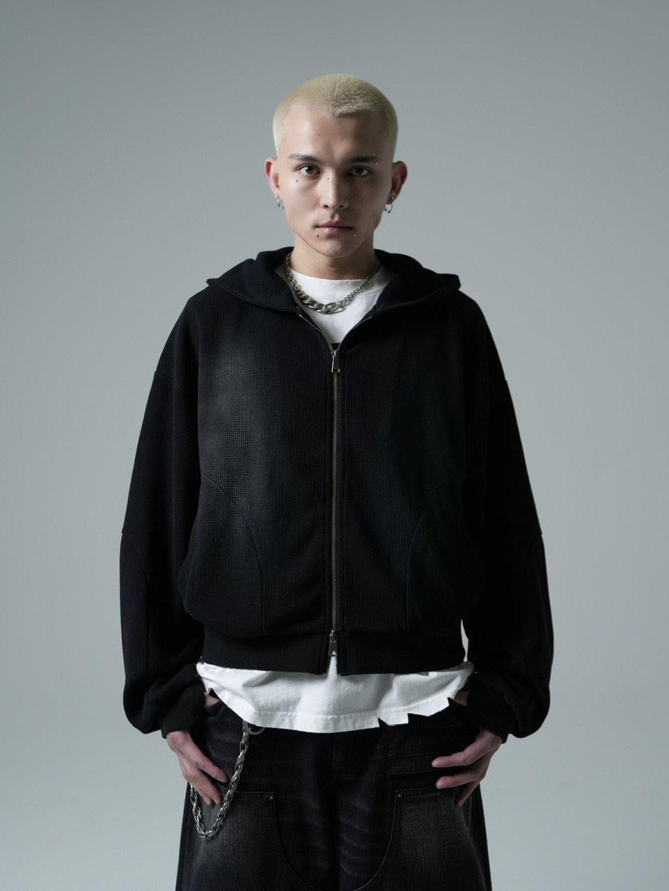 CHIKASHITSU PLUS HIGH】Rust waffle zip up hoodie – PRESSING WEB SHOP