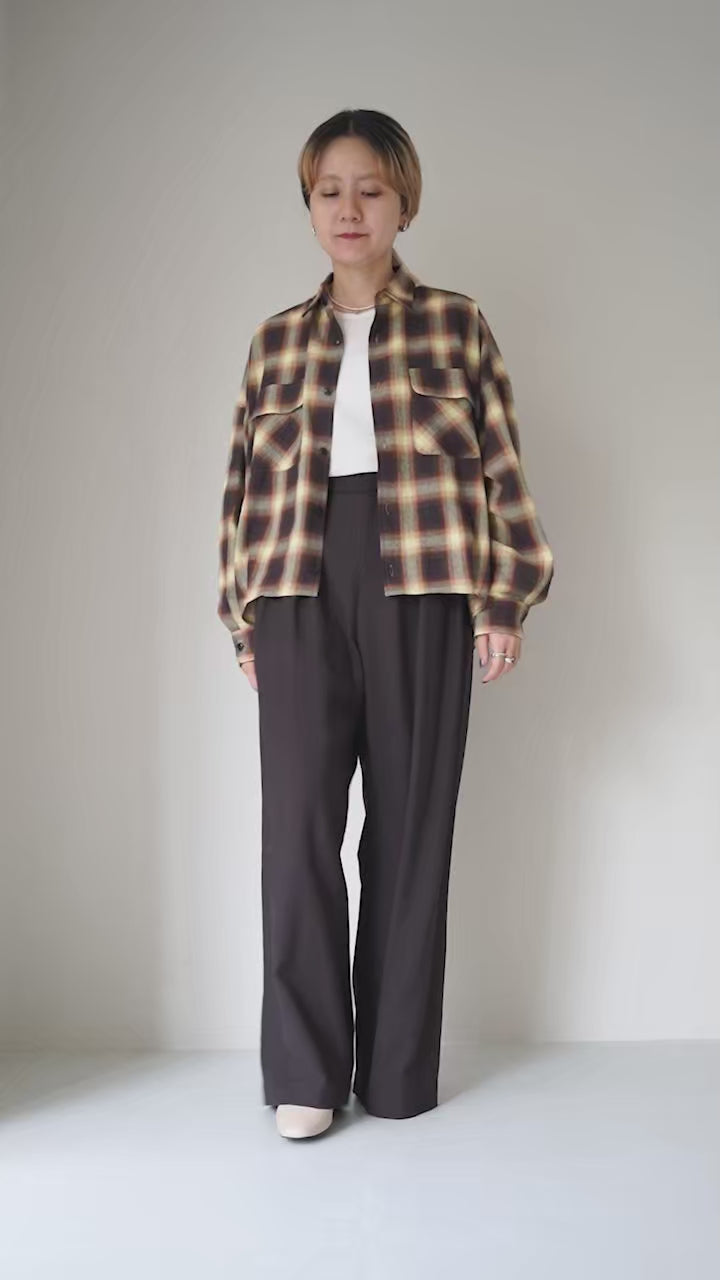 KHA:KI（カーキ） オンブレ チェックシャツ / レディース ブラウス