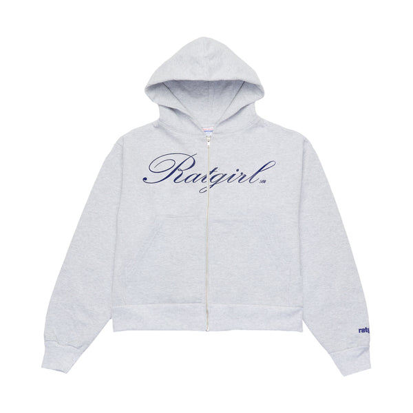 Ratgirl Script Cropped Zip Hoodie – STRAY RATS