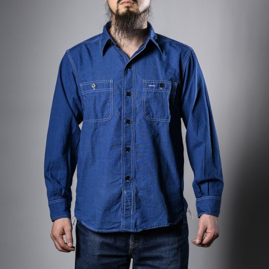 Work Shirt Chambray blue indigo × blue indigo – BONCOURA Official
