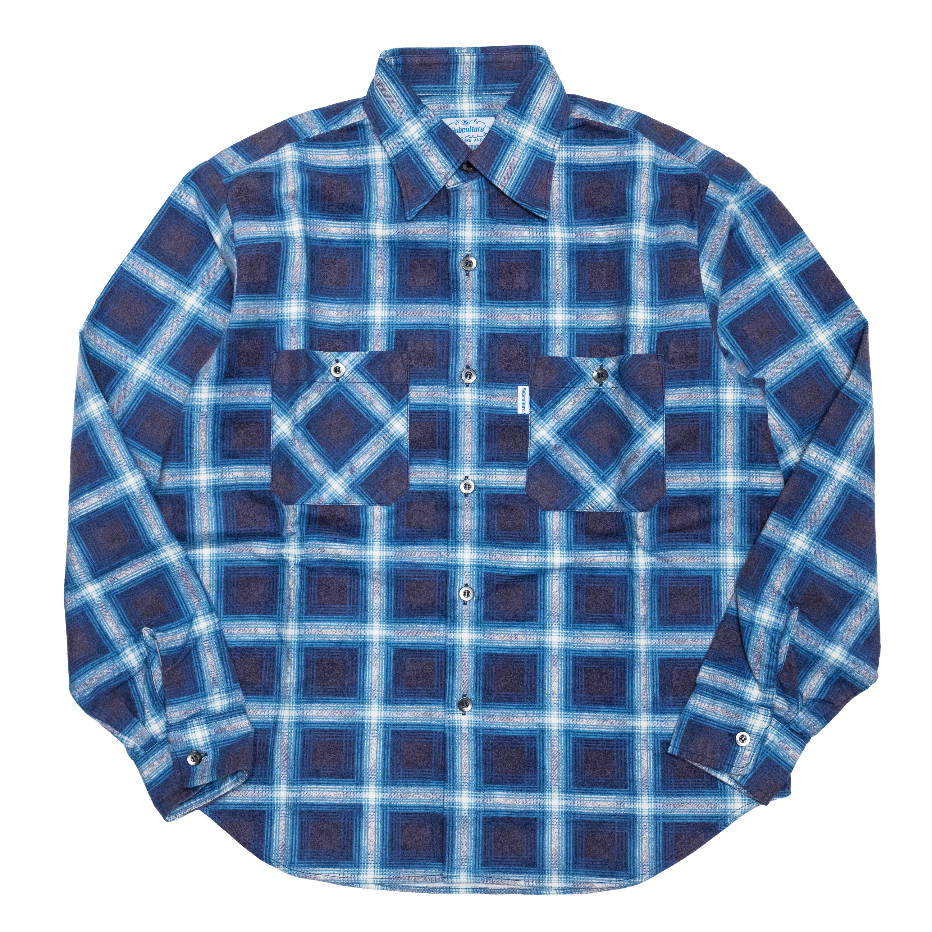 COTTON CHECK SHIRT / BLUE CHECK – SC WEB STORE