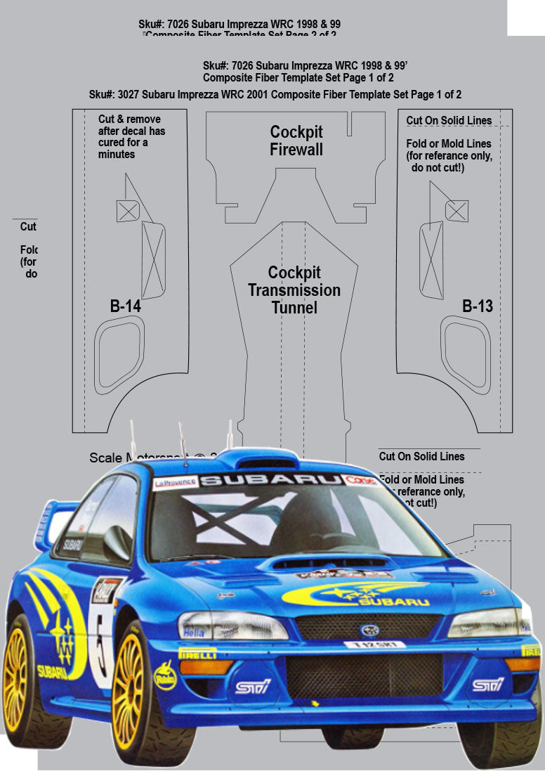 Subaru WRC '98 & '99 CFT Set SKU #7026 – Scale Motorsport