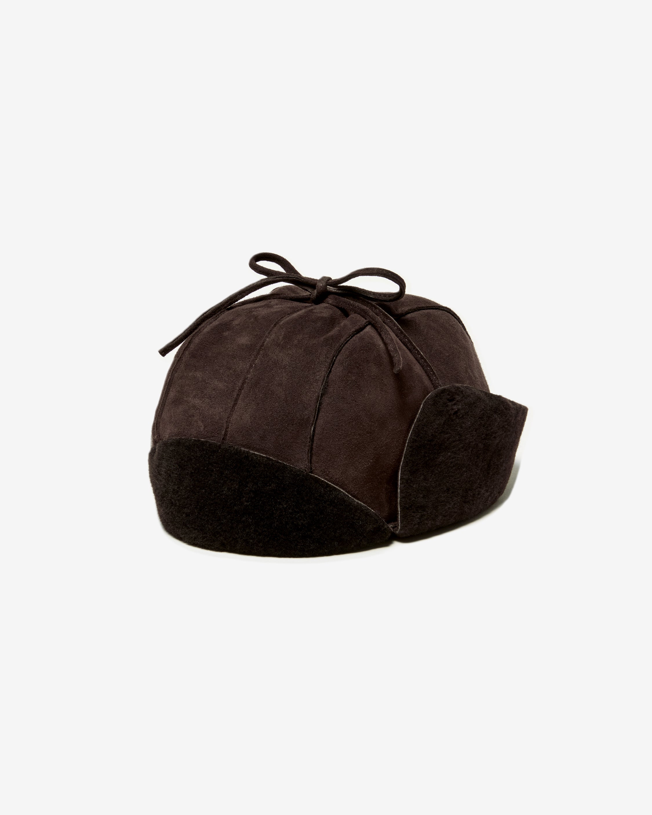AURALEE: Merino Mouton Cap (Dark Brown) | DSMG E-SHOP