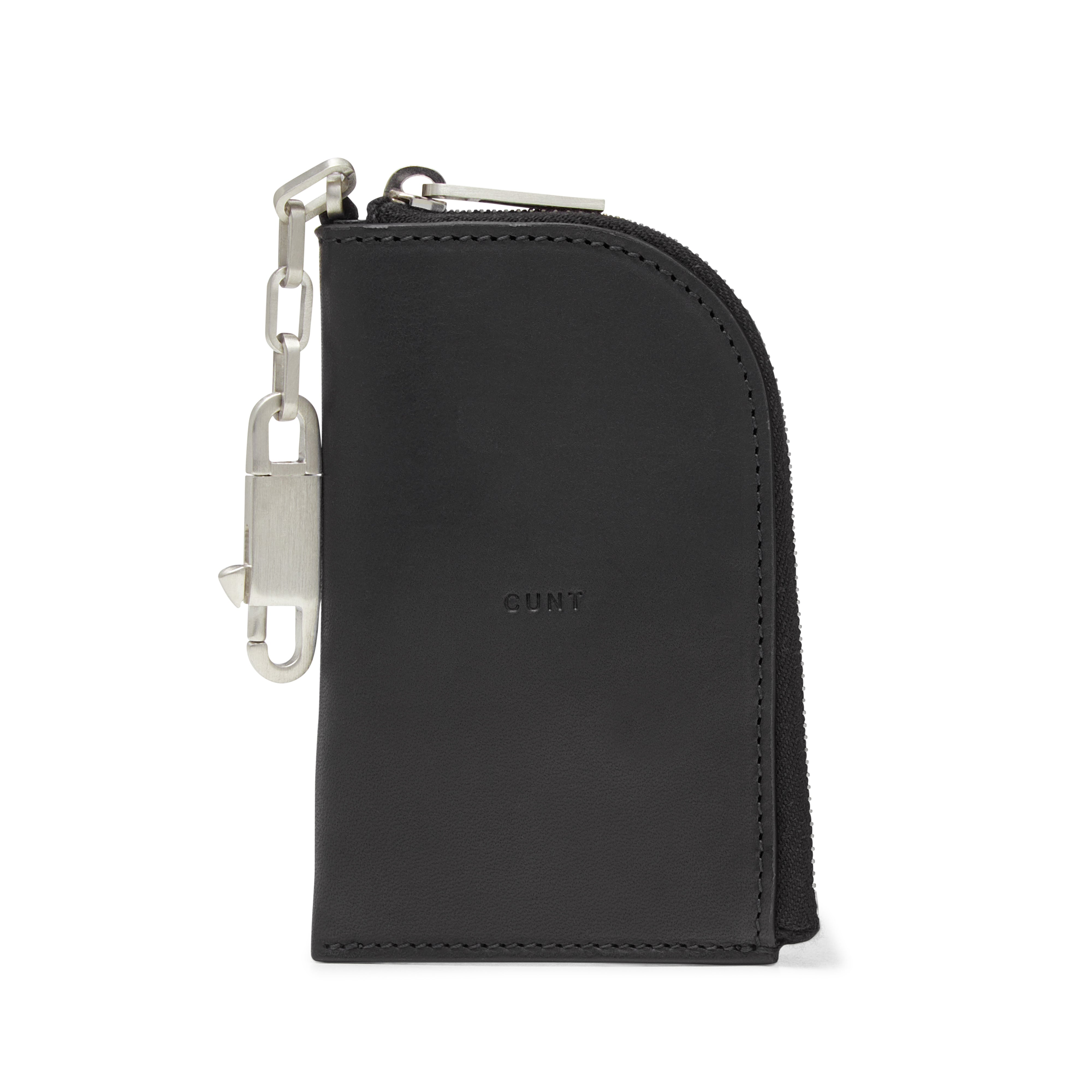 Rick Owens: Men's Leather Hook Wallet (Black) | DSMNY E-SHOP