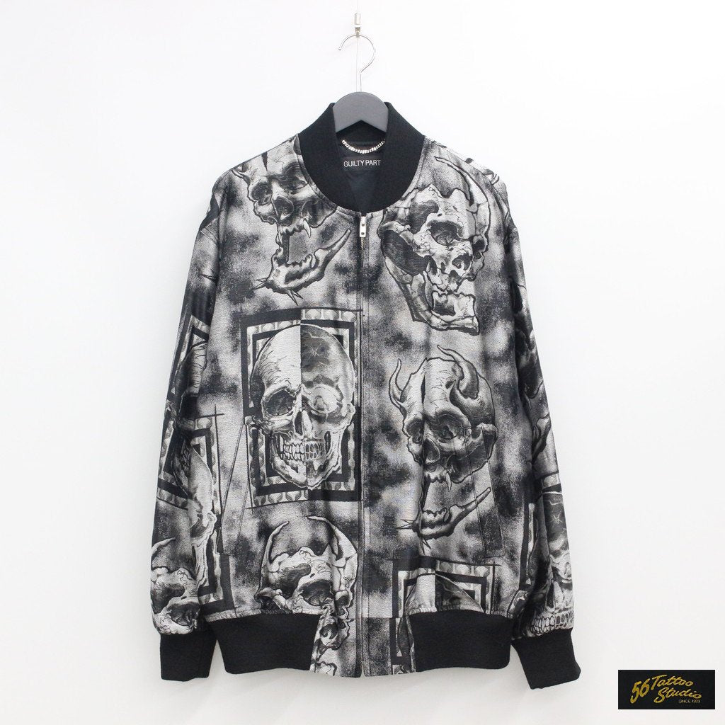 56 TATTOO STUDIO | JACQUARD SKA JACKET #SILVER [56TS-WM-BL02]_