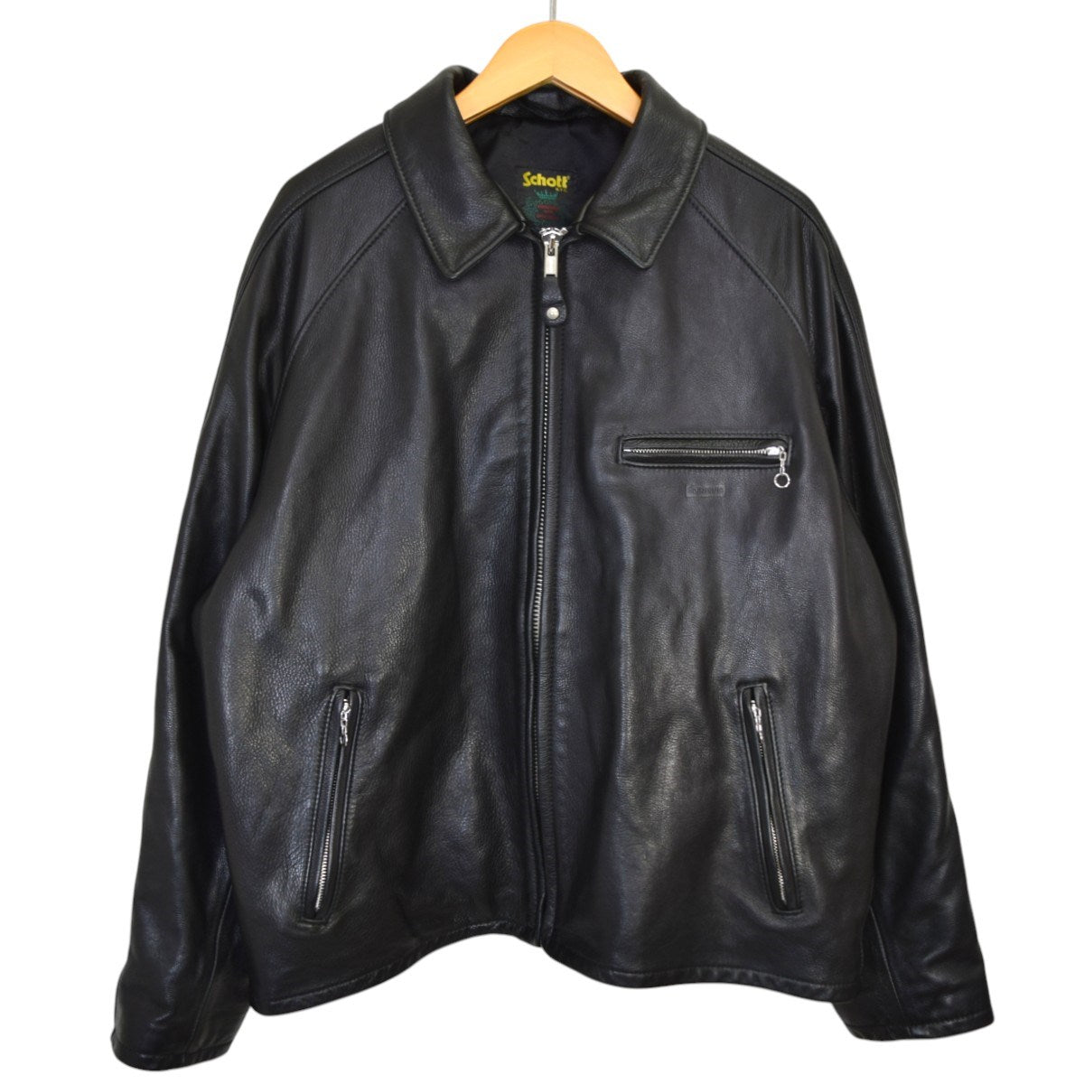 Supreme×Schott Leather Racer Jacketカウレザージャケット 2023SS