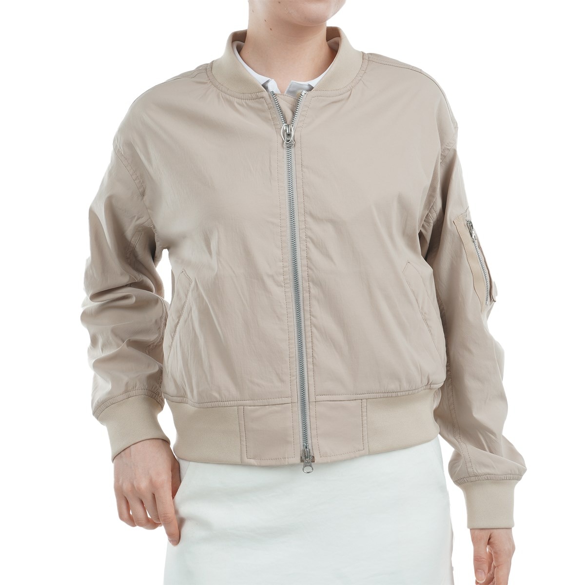 セール・アウトレット】ストレッチ MA-1 ジャケット レディス(アウター