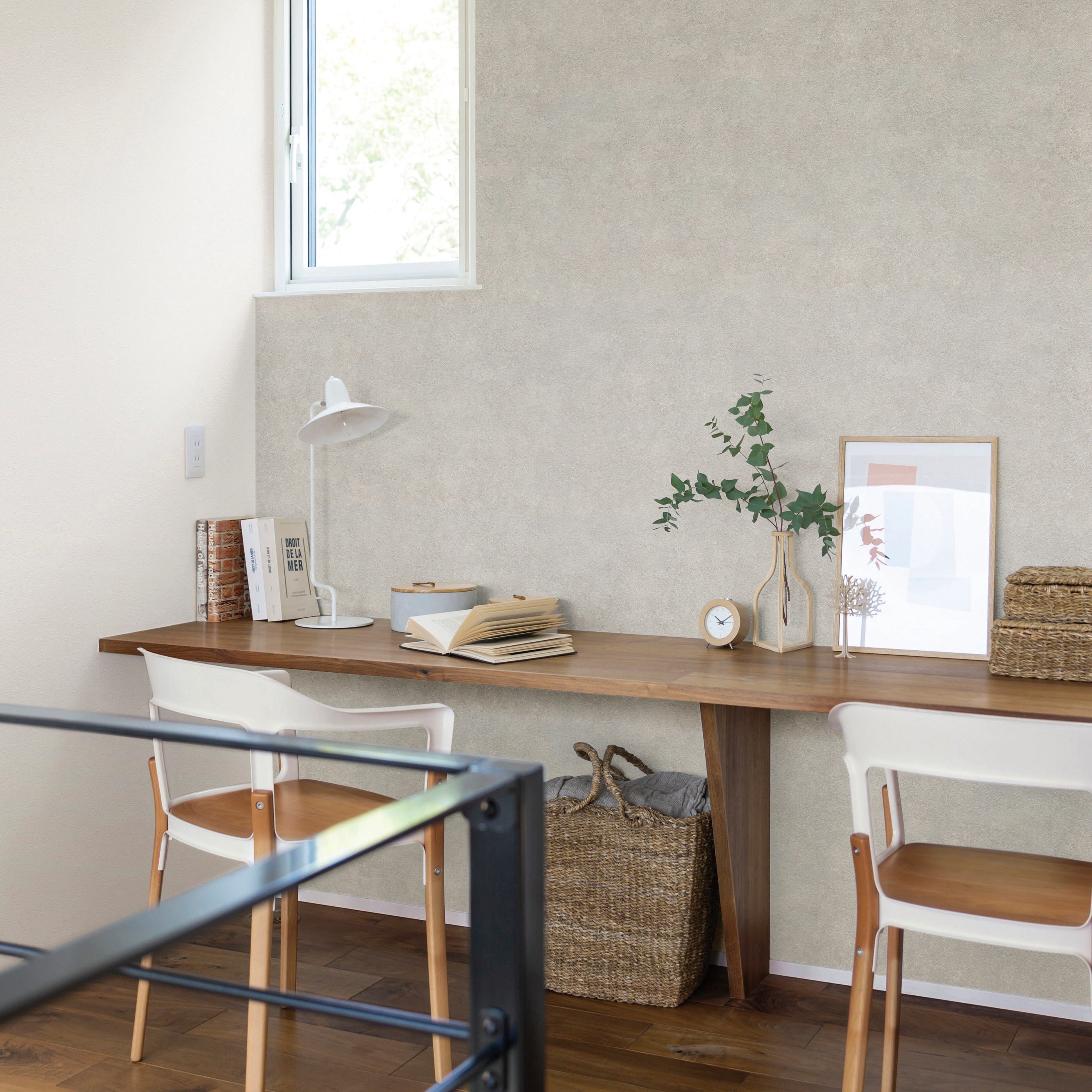 LL7256 リリカラ のり付き壁紙 グレージュモルタル風