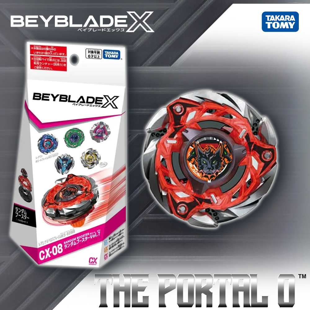 Takara Tomy Beyblade X CX-08 FullSet Vol.7 Cerberus Flame W5-80WB