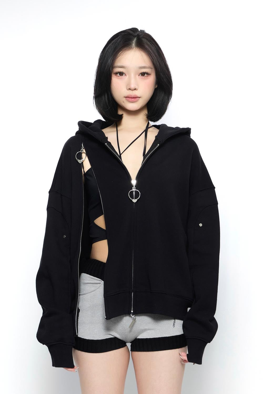 THEREDTHREAD / ザレッドスレッド】S w zip hoodie long
