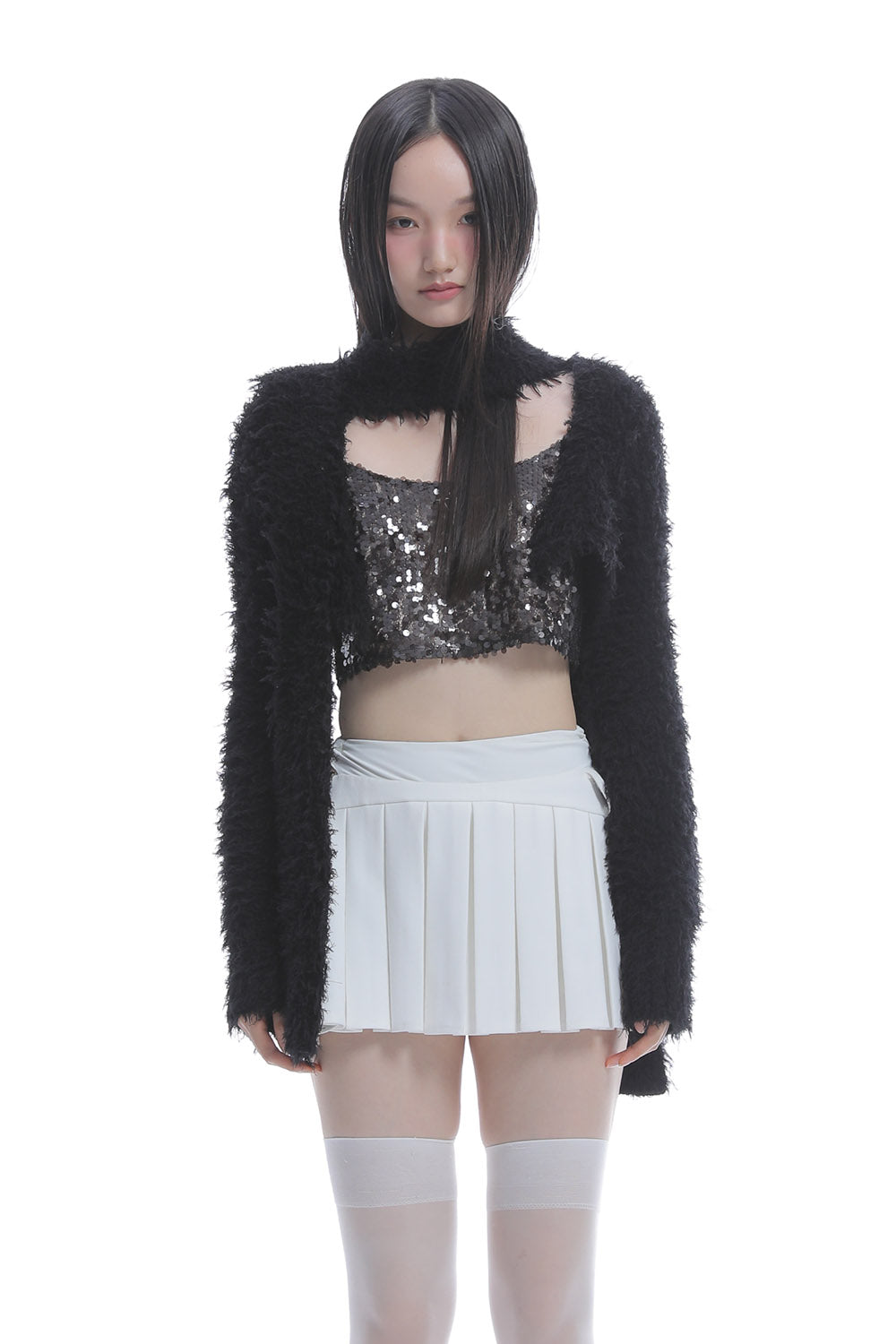 THEREDTHREAD / ザレッドスレッド】S tail cardigan cropped