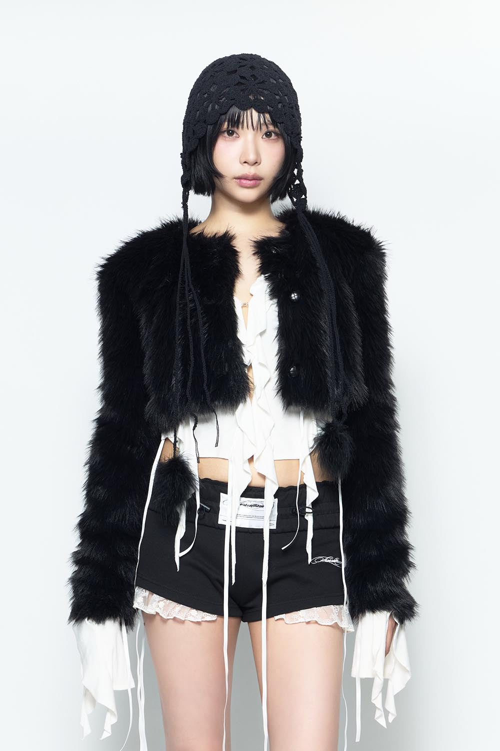 THEREDTHREAD / ザレッドスレッド】S fur jacket short