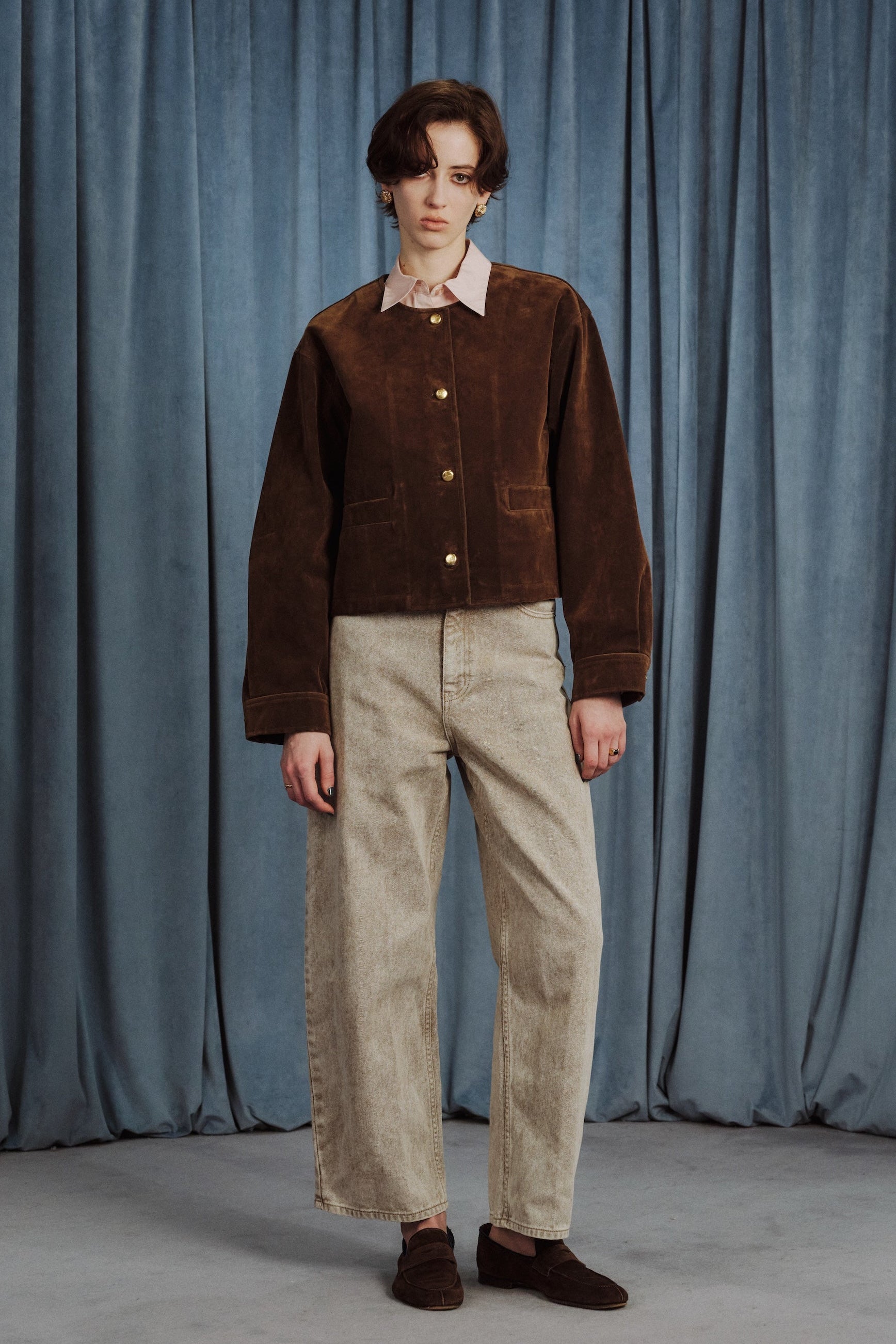 パンツ THETOE/Olympia Denim Pants/brown/S Olympia Denim Pants