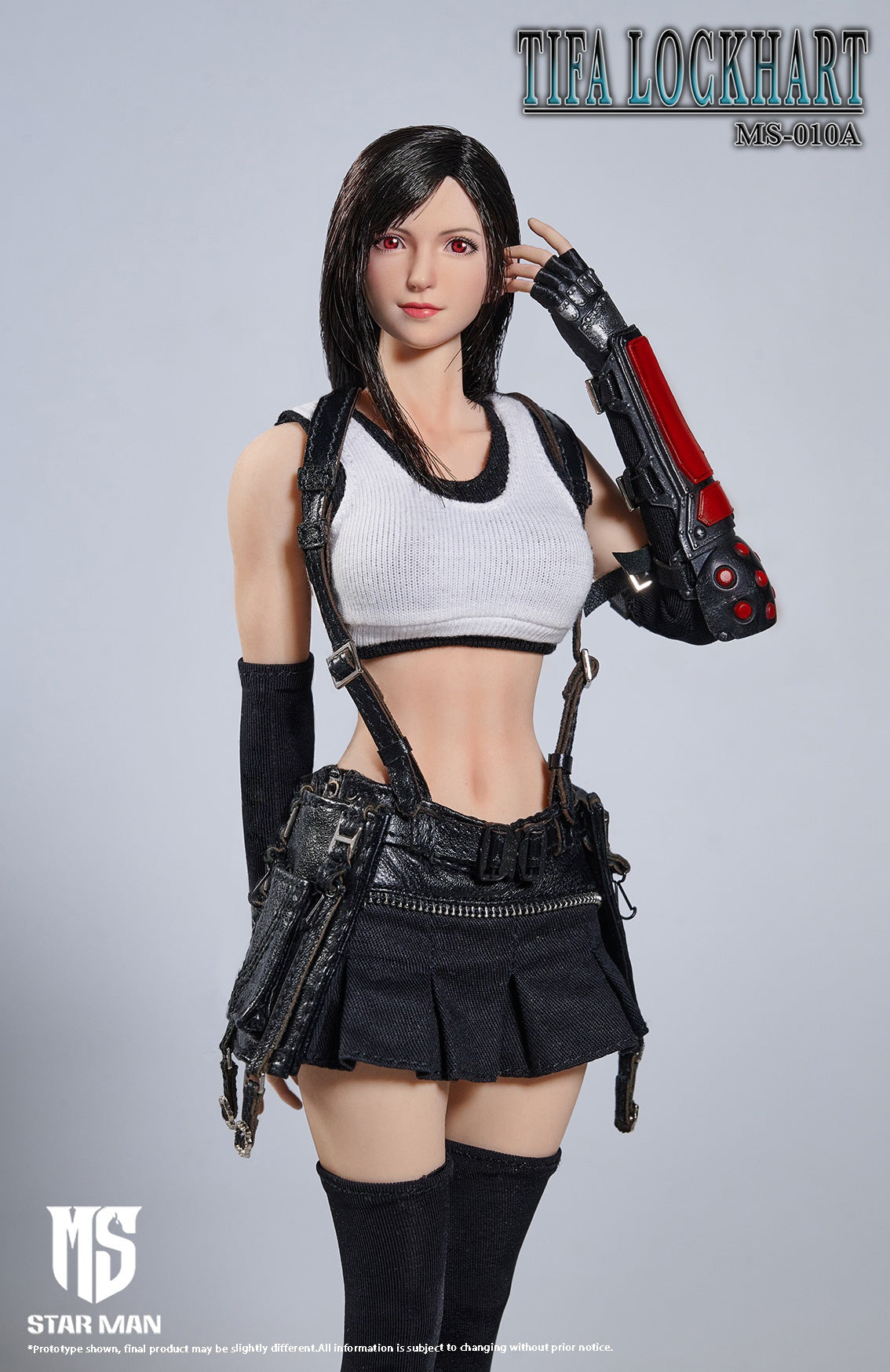 Star Man MS-010A 1/6 Tifa Lockhart White Tank Top and Black Short