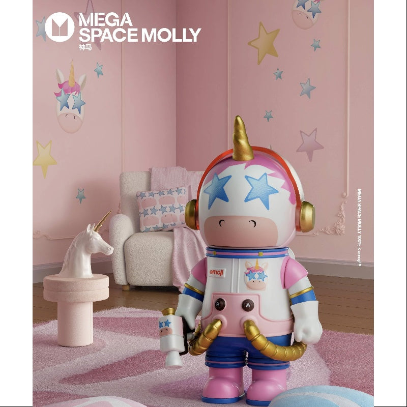 MEGA SPACE MOLLY 100% X emoji Series Secret UNICORN(1/108) – TOYSEZ