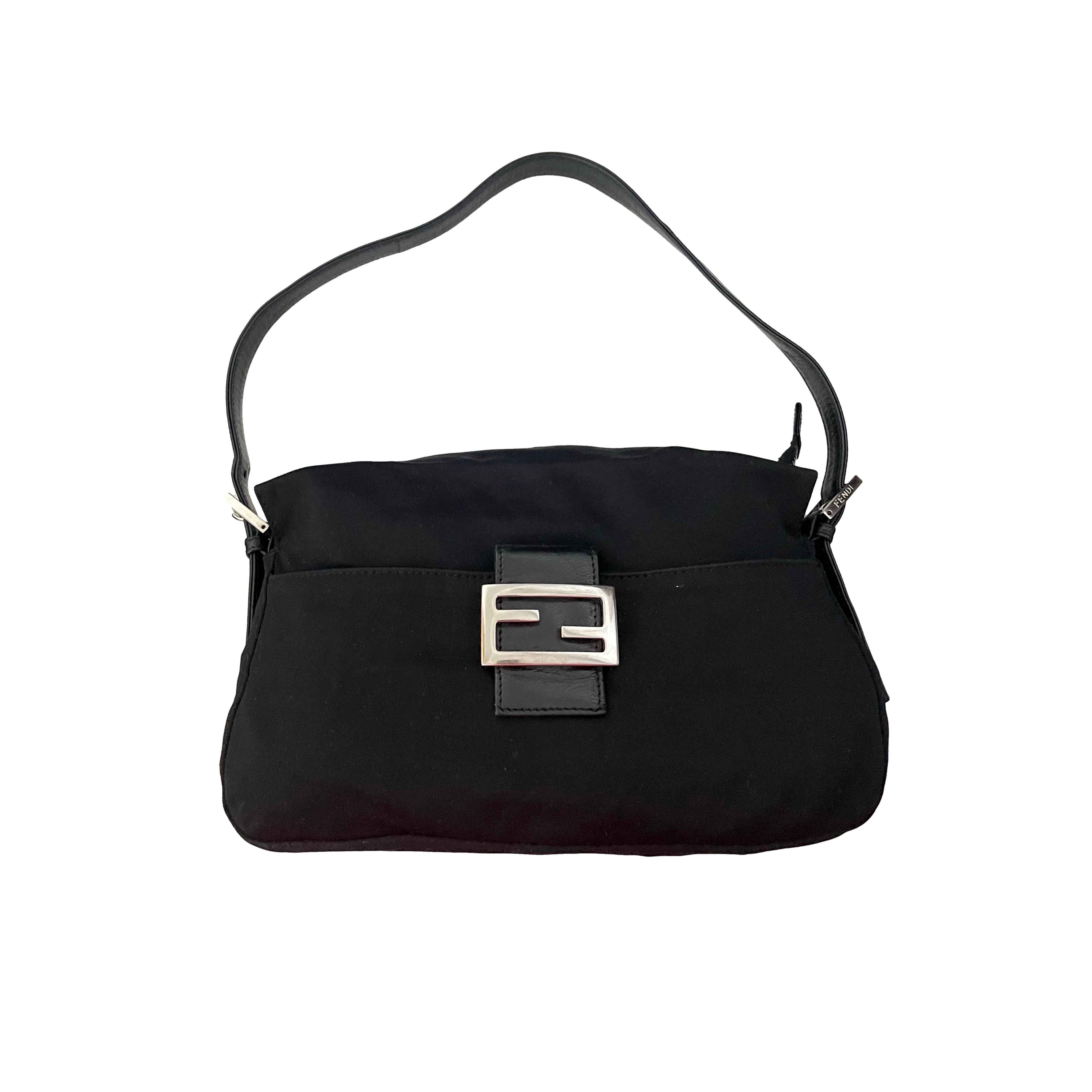 Treasures of NYC - Fendi Black Jumbo Nylon Shoulder Bag