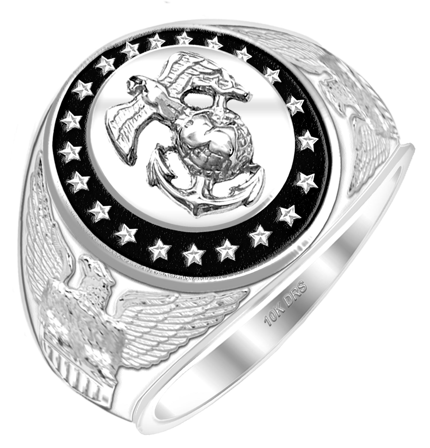 United States Marine Corps Ring 14k or 10k Yellow White Gold