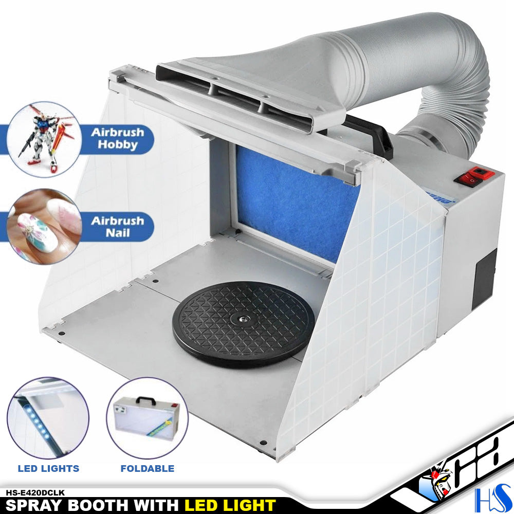 HaoSheng HS-E420DCLK Foldable Spray Booth with LED Light & Exhaust