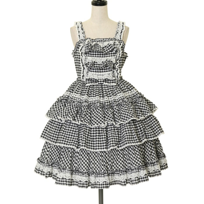 USED】Prettyフリルジャンパースカート（ギンガム） | Angelic Pretty