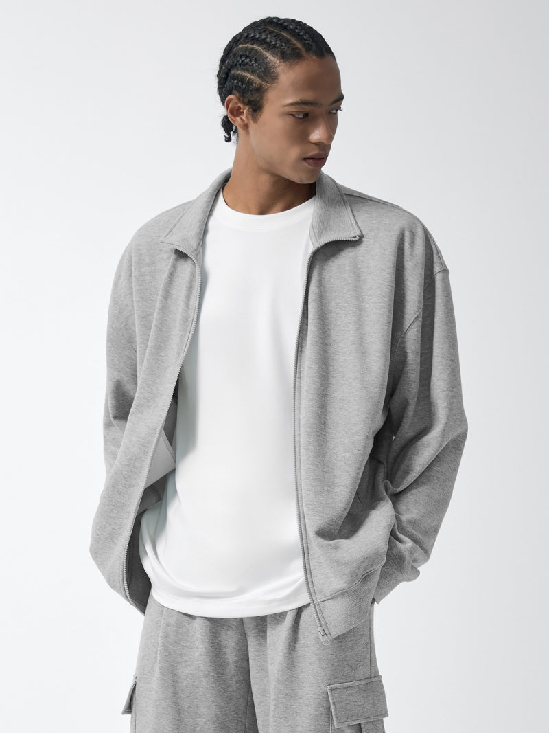 ファインコットン ハイネック ジップアップ (単品)